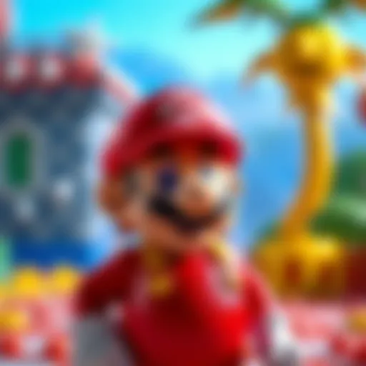Iconic Super Mario character in a vibrant setting