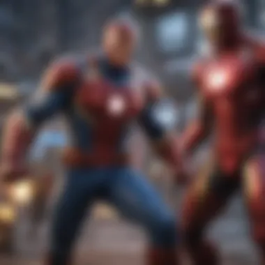 Dynamic gameplay from a popular Marvel mobile game showcasing action-packed scenes.