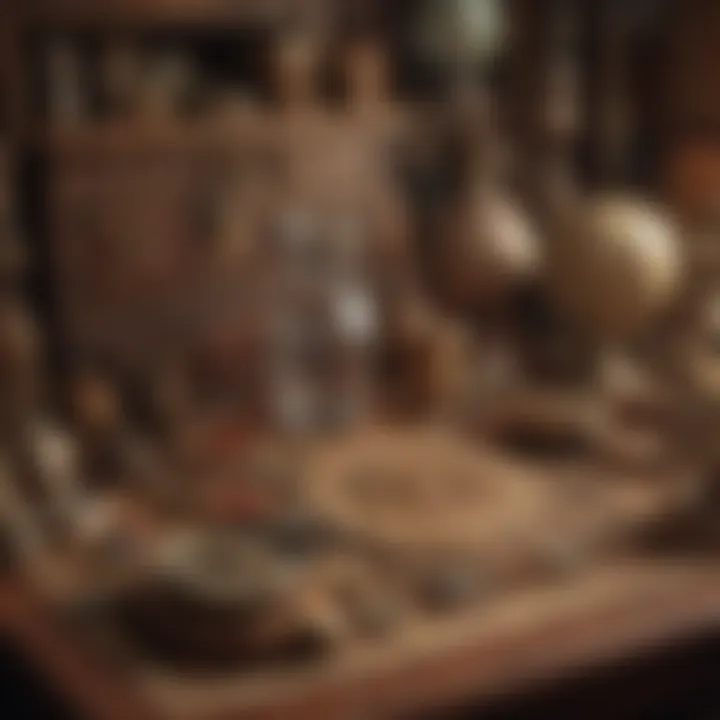 An intricate hidden object scene featuring vintage items