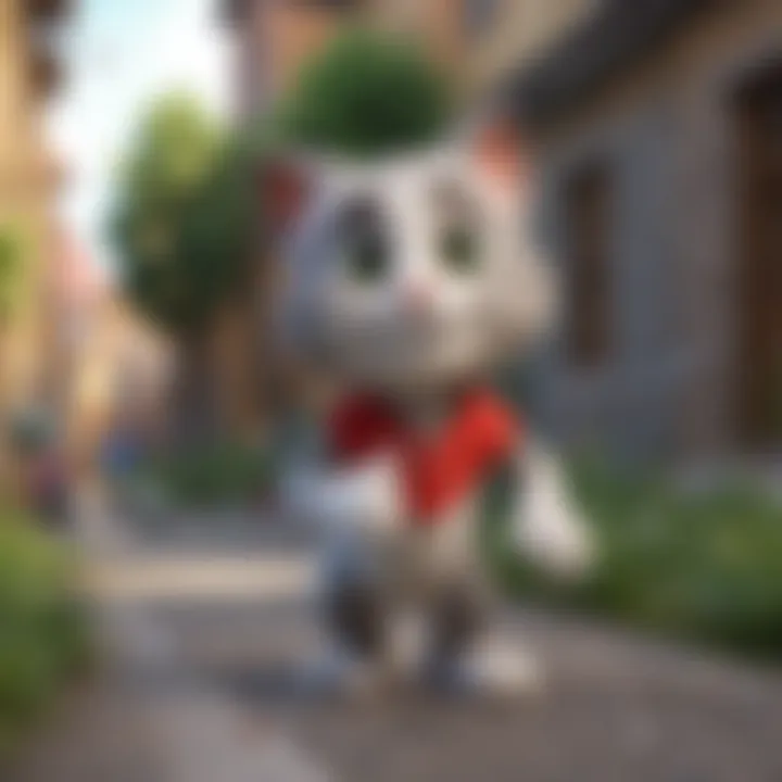 A screenshot depicting the engaging gameplay mechanics of Talking Tom