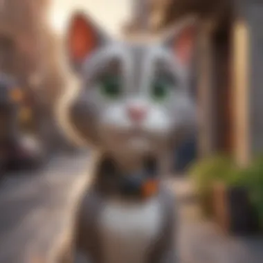 A visual representation of the technological advancements behind Talking Tom's character design