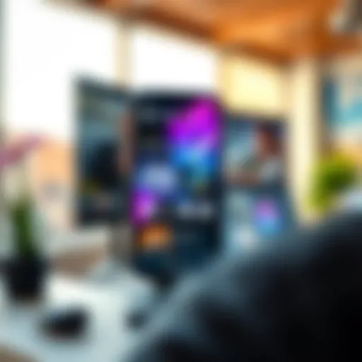 A vibrant screenshot of the Epic App interface showcasing its unique features