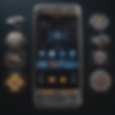 Star Trek Phone Game Interfaces A montage of various Star Trek phone game interfaces showcasing their unique designs