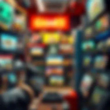 Virtual storefront showcasing diverse gaming titles