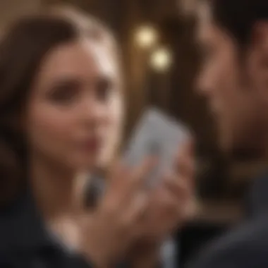 Engagement with Grand Solitaire on Mobile Close-up of a player engaging with Grand Solitaire on a mobile device