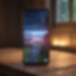 Samsung Galaxy smartphone showcasing Fortnite gameplay