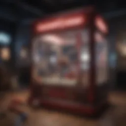 Virtual claw game interface showcasing vibrant graphics and interactive elements