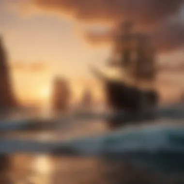 Sunset Battle Bay Scene