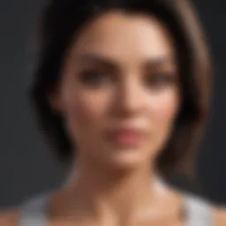 Character customization options in the Kim K Game