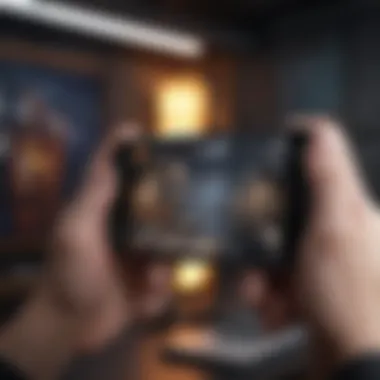 Advanced Gaming Technology in Development A close-up of advanced gaming technology being utilized in app development