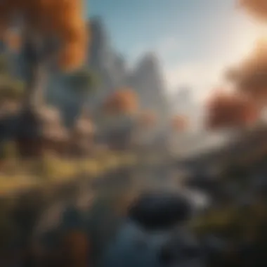 Immersive Worlds in Mobile RPGs A vibrant fantasy landscape representing immersive game worlds.