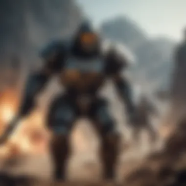 Strategic Combat in Mobile RPGs An epic battle scene illustrating tactical combat mechanics.