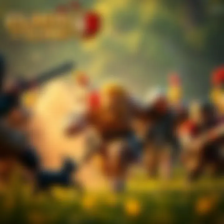 Dynamic gameplay scene with strategic troop deployment