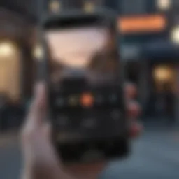 A close-up view of the Mihoyo app interface showcasing its sleek design and navigation.