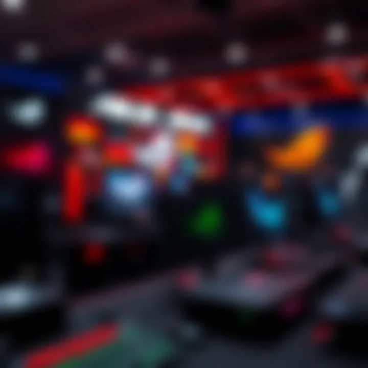 Innovative hardware products displayed at an ASUS ROG event