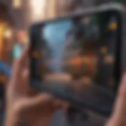 A vibrant mobile gaming interface showcasing popular titles