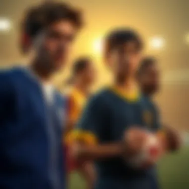 Iconic characters from retro football games