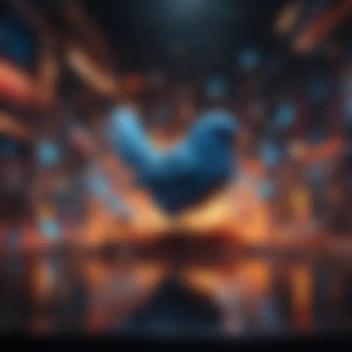 Abstract representation of Twitter games with a colorful and dynamic twist
