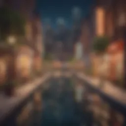 Vibrant cityscape in Toca Life World showcasing diverse environments