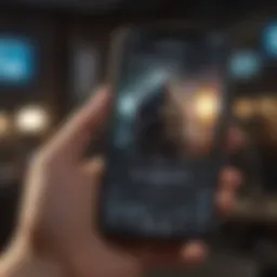Engaging user interface of the VCast app on iPhone