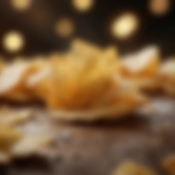 Close-up of perfectly crispy potato chips