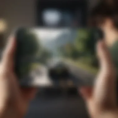 Gaming on the Go with Xbox Game Pass A gamer enjoying Xbox Game Pass on a mobile device