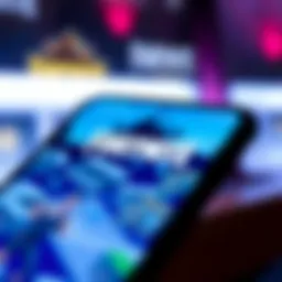 Fortnite logo displayed on a mobile device