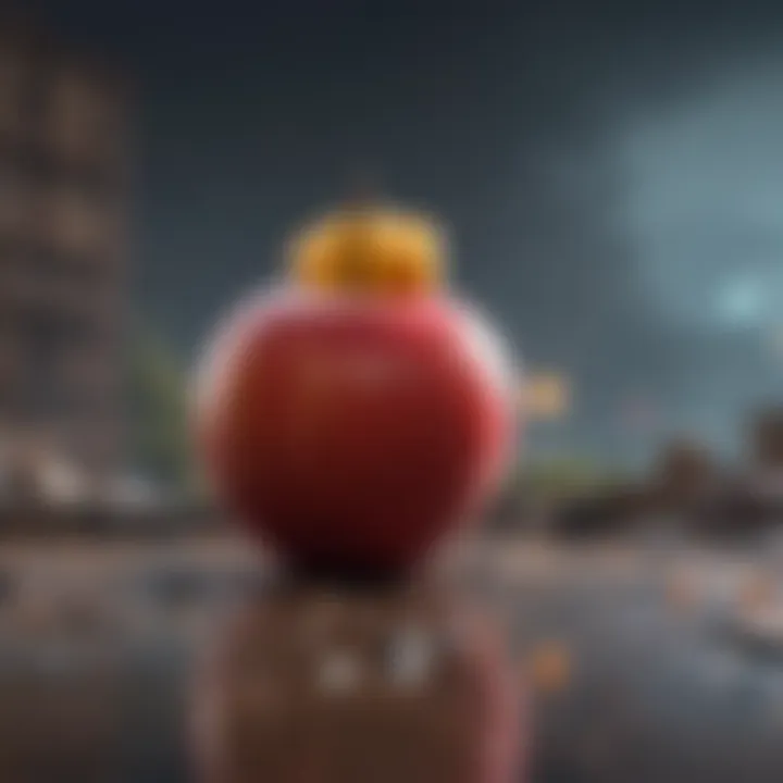 Abstract visual of the evolving dynamics between Fortnite and Apple