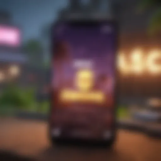 Fortnite logo displayed on mobile phone screen