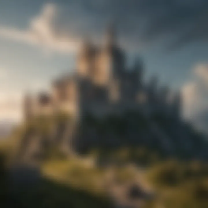 A majestic medieval castle representing the game's setting.