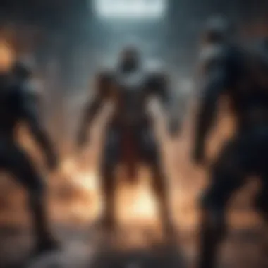 Strategic Gameplay Moment An engaging scene depicting heroes in action during a strategic gameplay moment.