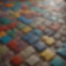 Intricate puzzle design showcasing colorful tiles and unique shapes