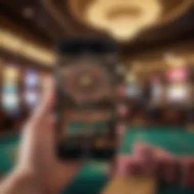 Mobile gaming interface showing Huuuge Casino app