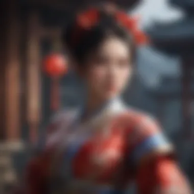 Elegant Character Representation Intricate Chinese Character Design