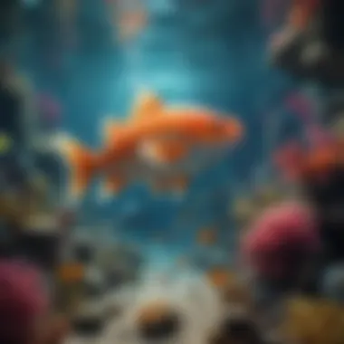 Intricate underwater world teeming with colorful aquatic life in Big Fish game