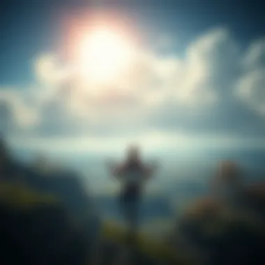 Virtual landscape showcasing cloud gaming technology