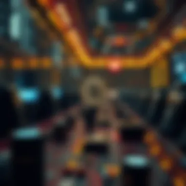 Visual representation of blockchain technology