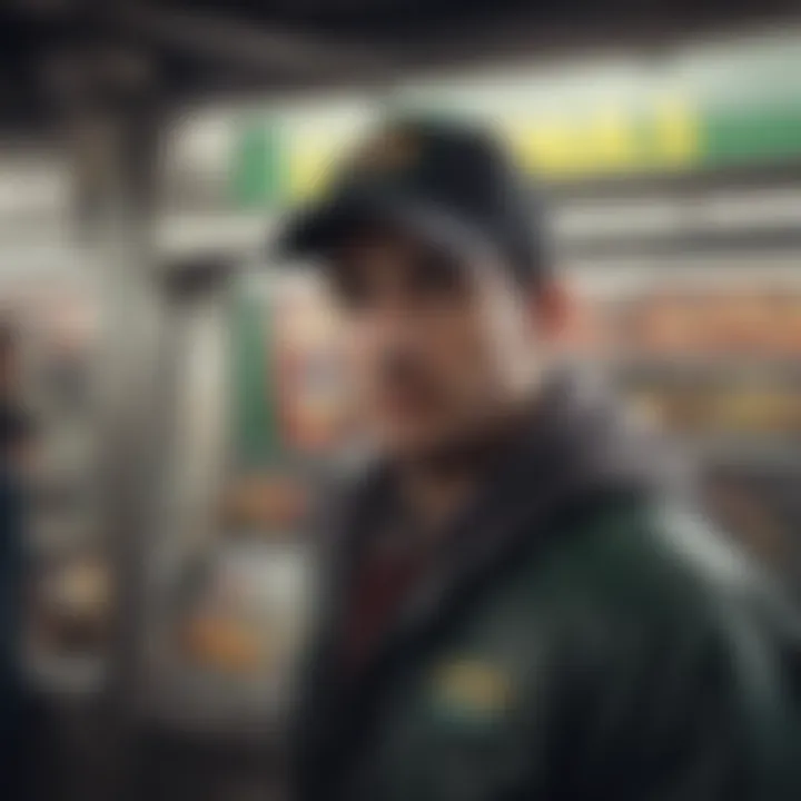 Subway employee providing exceptional customer service