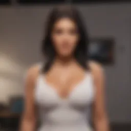 A visual representation of the Kardashian App Game interface showcasing gameplay mechanics