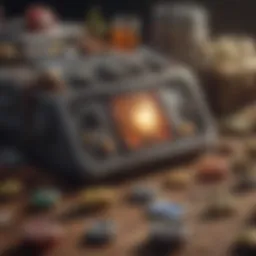 A vibrant display of various loot items in a mobile game