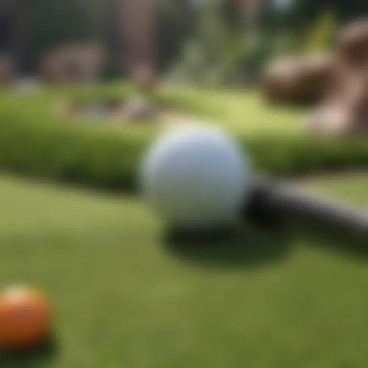 A dynamic visualization of the mini-golf adventure in the app