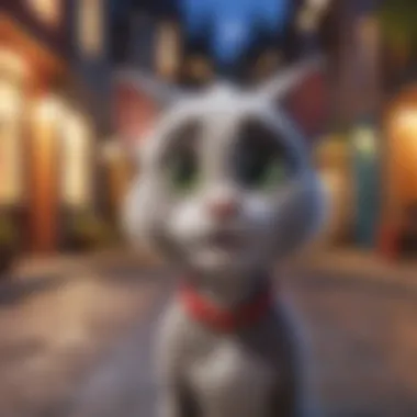 Mobile Device Showing Talking Tom Gameplay