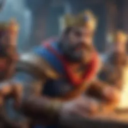 Clash Royale tournament action with players intensely focused