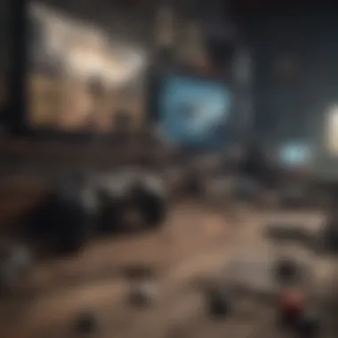 Evolution of Gaming Trends Artistic depiction of the evolution of gaming trends influenced by NFTs