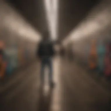 Expressions of Urban Culture: Graffiti in Subway Tunnels Graffiti art in a subway tunnel