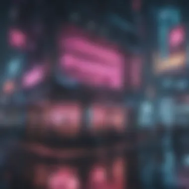 Cyberpunk Neon Cityscape Gaming Environment