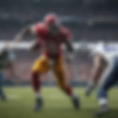 Dynamic gameplay showcasing a thrilling moment in NFL Clash.