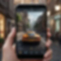 Visual representation of mobile gaming merging with financial applications
