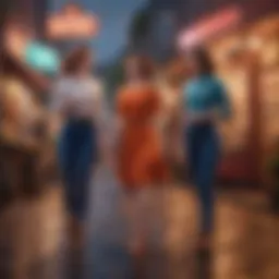 Dynamic gameplay featuring Penny and Flo amidst vibrant settings