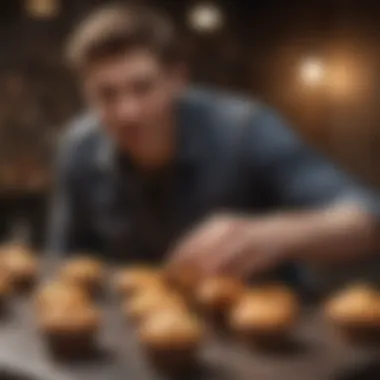 Player in Muffin Game Quest Imaginative depiction of a player engaged in a muffin game quest
